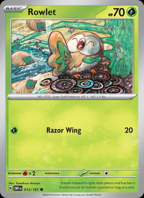 Rowlet 013/197 from Obsidian Flames