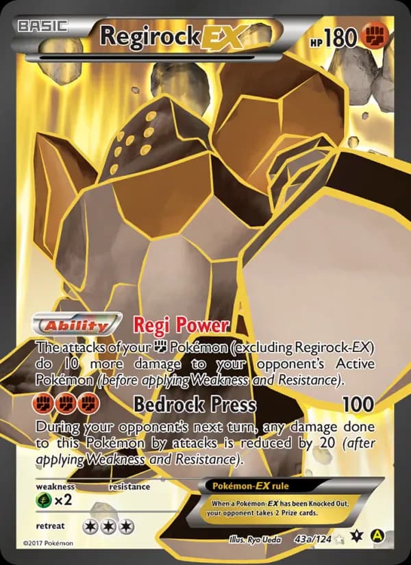 Regirock EX 43/124 from Fates Collide