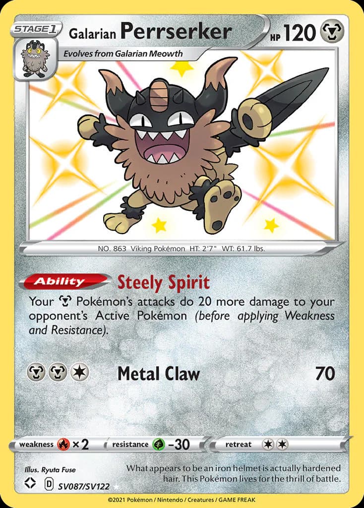 Galarian Perrserker SV087/SV122 from Shining Fates