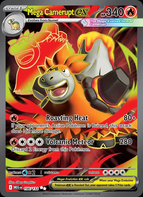 Mega Camerupt ex 156/132 from Mega Evolution