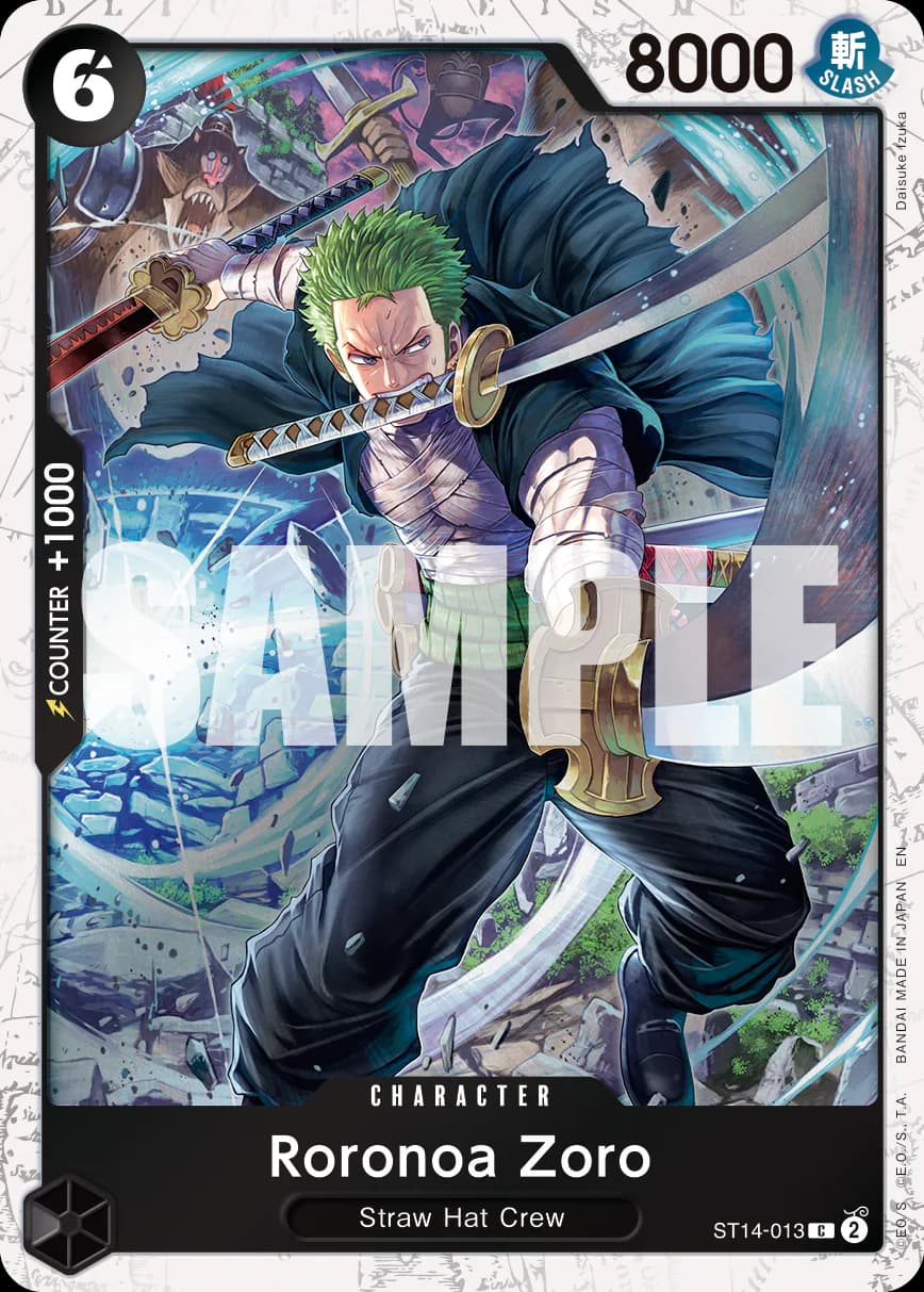 Roronoa Zoro ST14-013 Official alternate printing 1