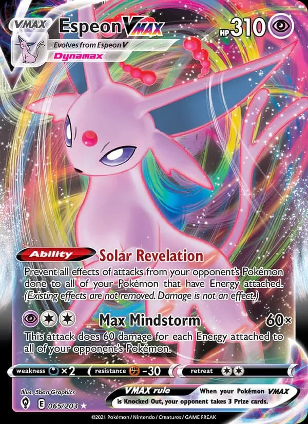 Espeon VMAX 65/203 from Evolving Skies