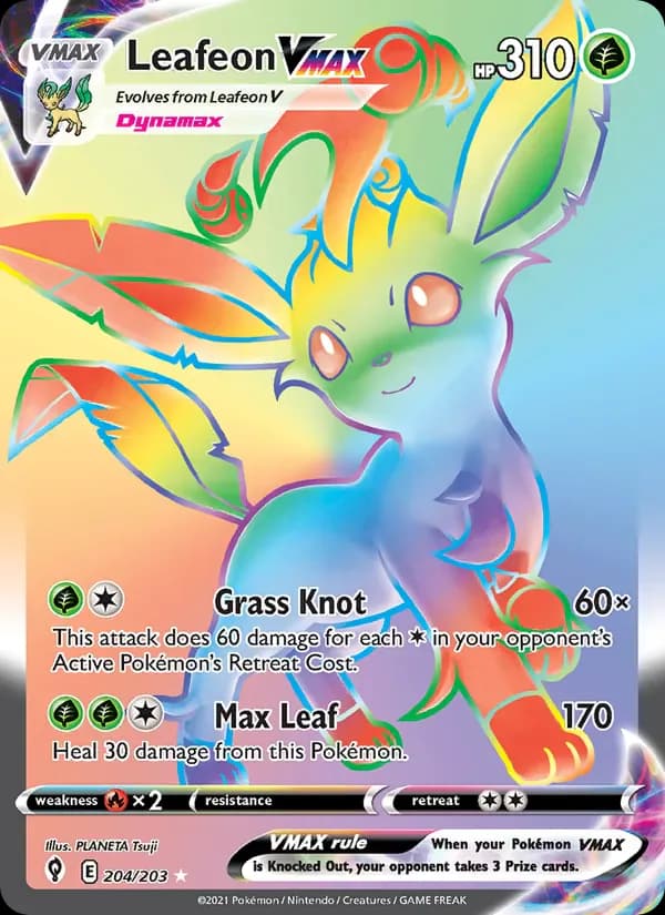 Leafeon VMAX 204/203 from Evolving Skies