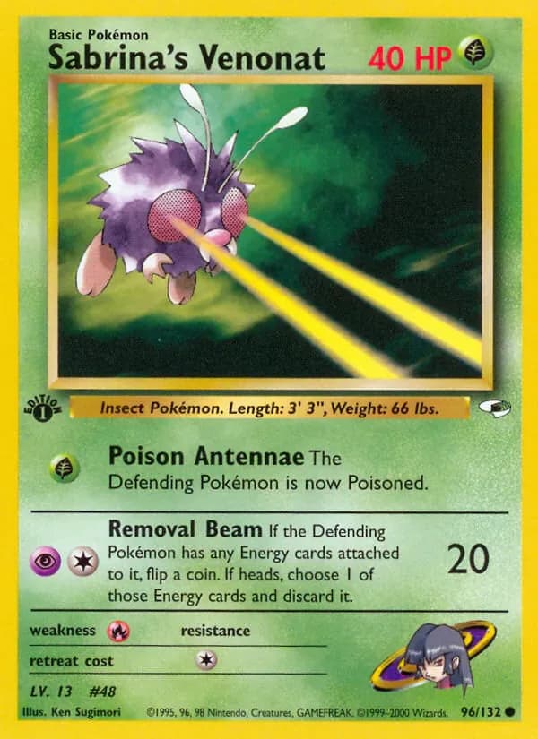 Sabrina's Venonat 96/132 from Gym Heroes