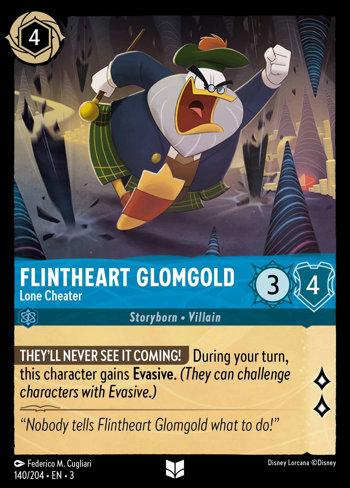 Flintheart Glomgold - Lone Cheater 140/204 from Into the Inklands