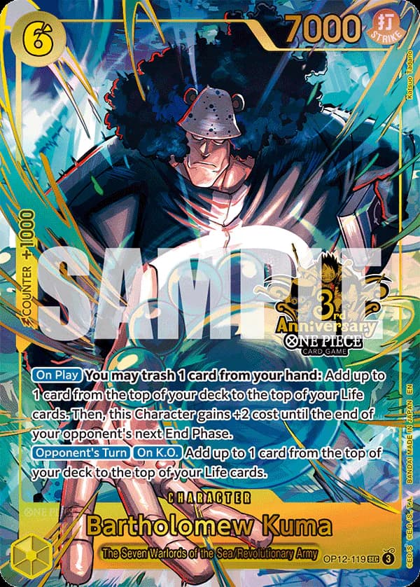 Bartholomew Kuma OP12-119 Official alternate printing 2
