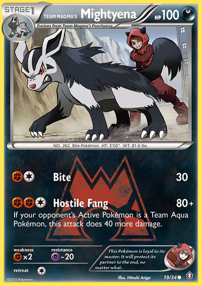 Team Magma's Mightyena 19/34 from Double Crisis