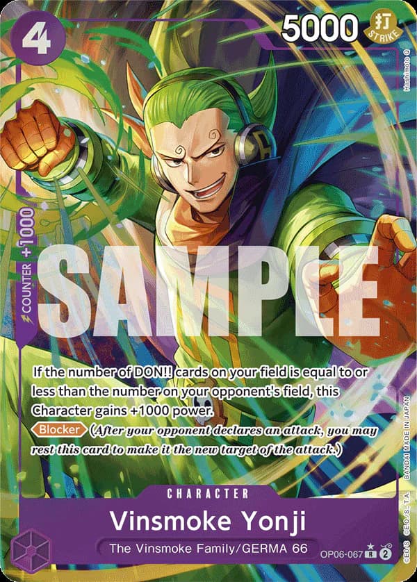 Vinsmoke Yonji OP06-067 Official alternate printing 4