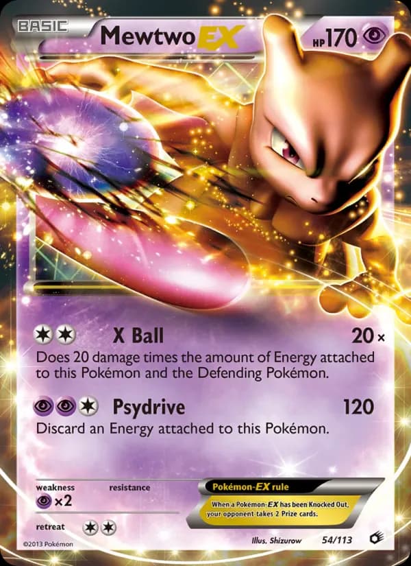 Mewtwo-EX 54/113 from Legendary Treasures