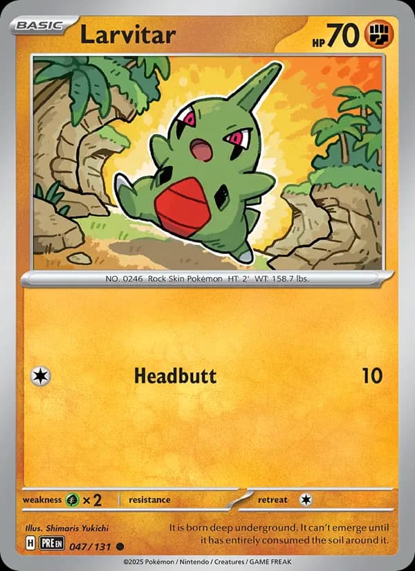 Larvitar 047/131 from Prismatic Evolutions
