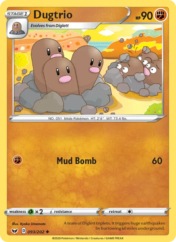 Dugtrio 93/202 from Sword & Shield