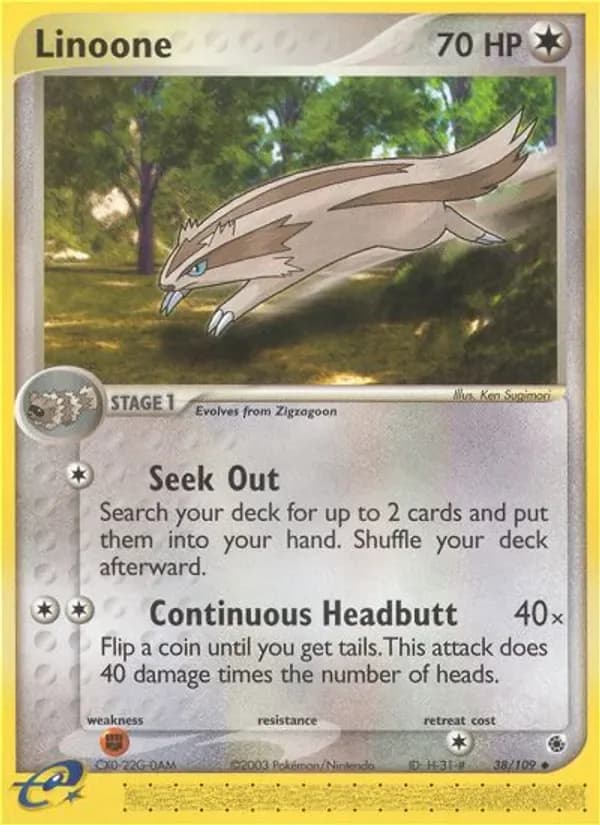 Linoone 38/109 from EX Ruby & Sapphire