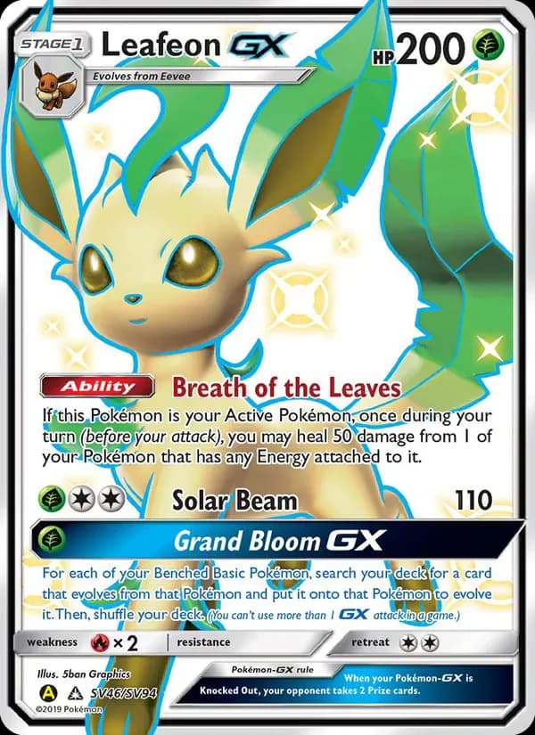 Leafeon-GX SV46/SV94 from Hidden Fates