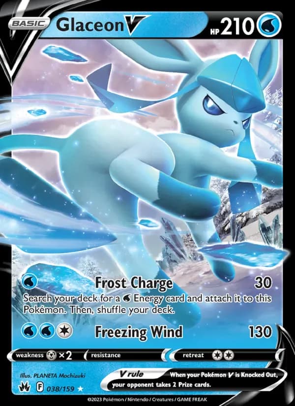 Glaceon V 038/159 from Crown Zenith