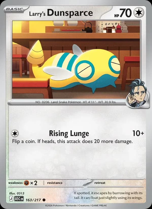 Larry's Dunsparce 163/217 from Ascended Heroes