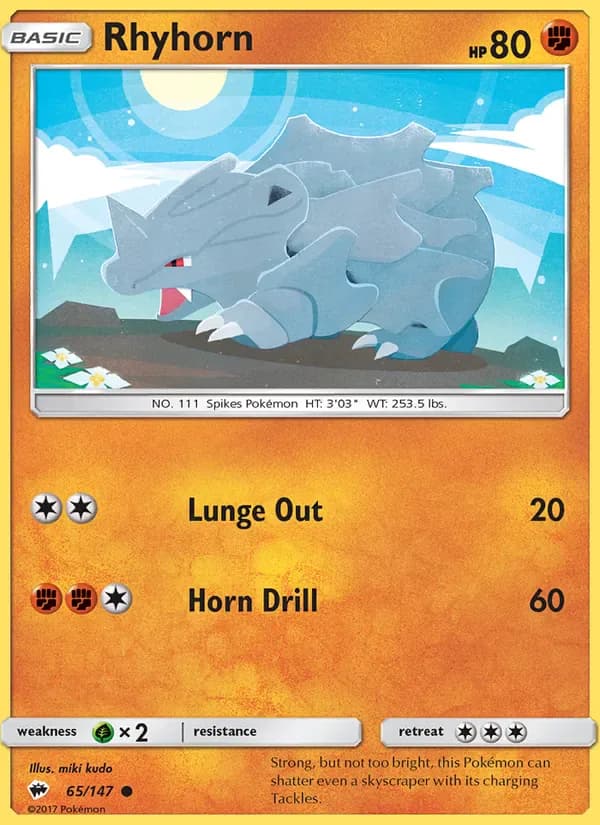 Rhyhorn 65/147 from Burning Shadows