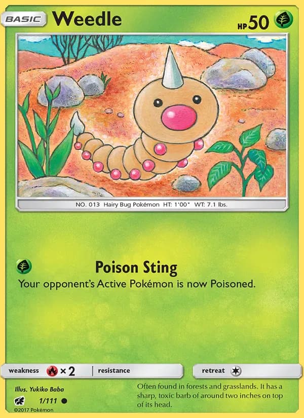 Weedle 1/111 from Crimson Invasion