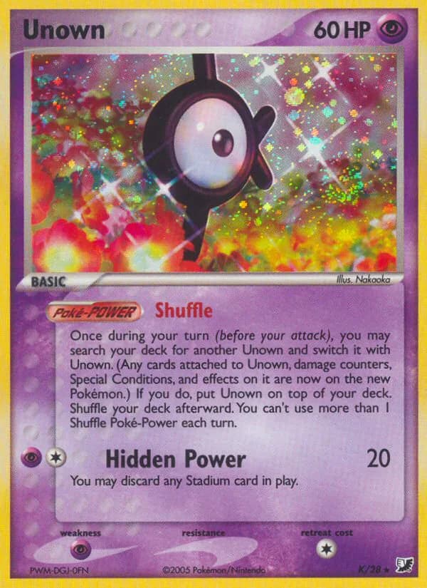 Unown K from EX Unseen Forces