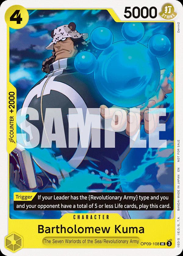Bartholomew Kuma OP09-108 Official alternate printing 1