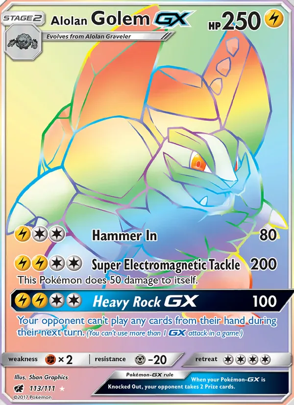 Alolan Golem GX 113/111 from Crimson Invasion