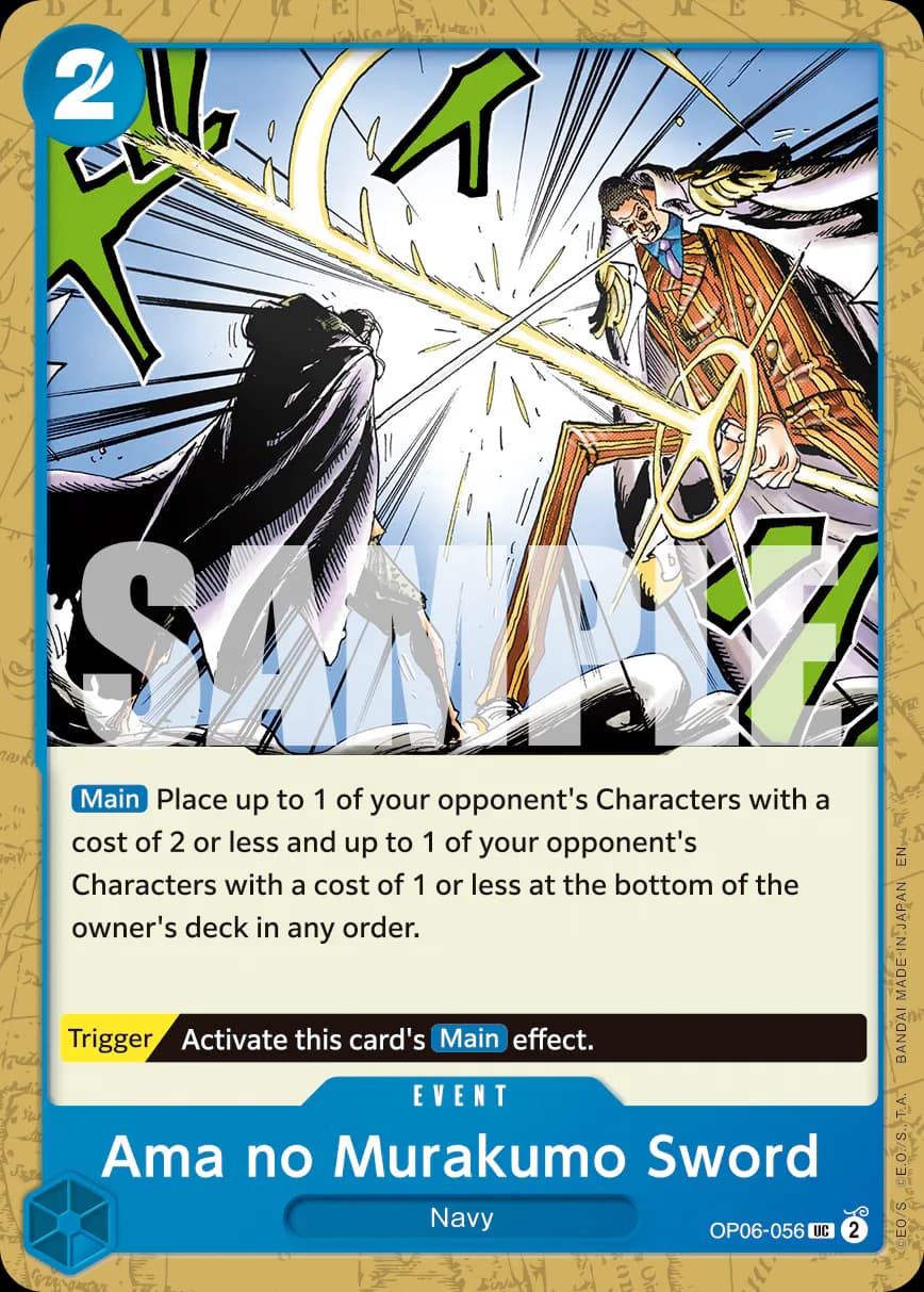 Ama no Murakumo Sword OP06-056 Official alternate printing r2