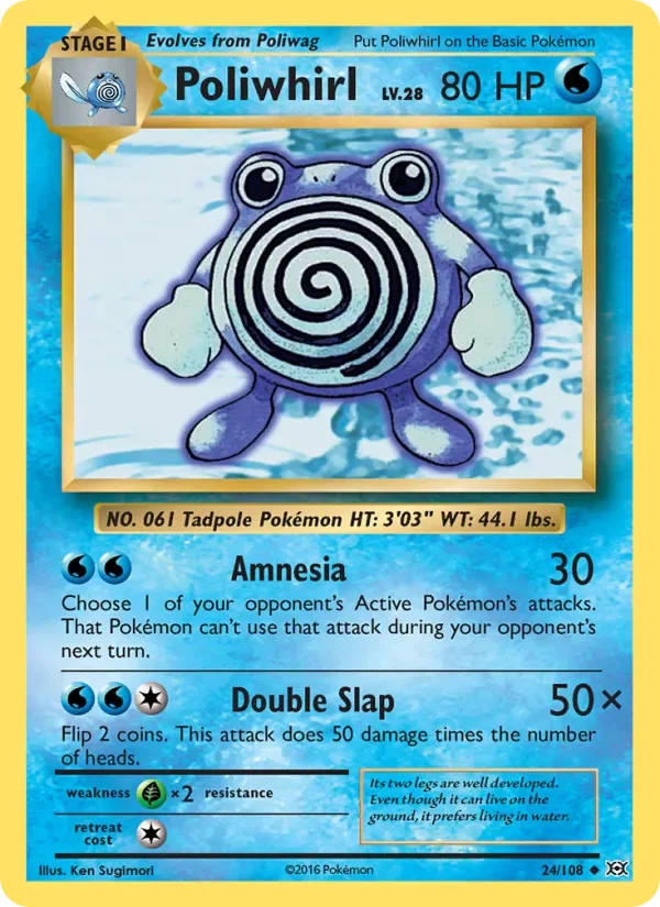 Poliwhirl 24/108 from Evolutions