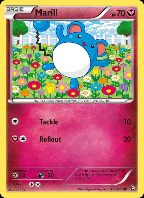Marill 102/160 from Primal Clash
