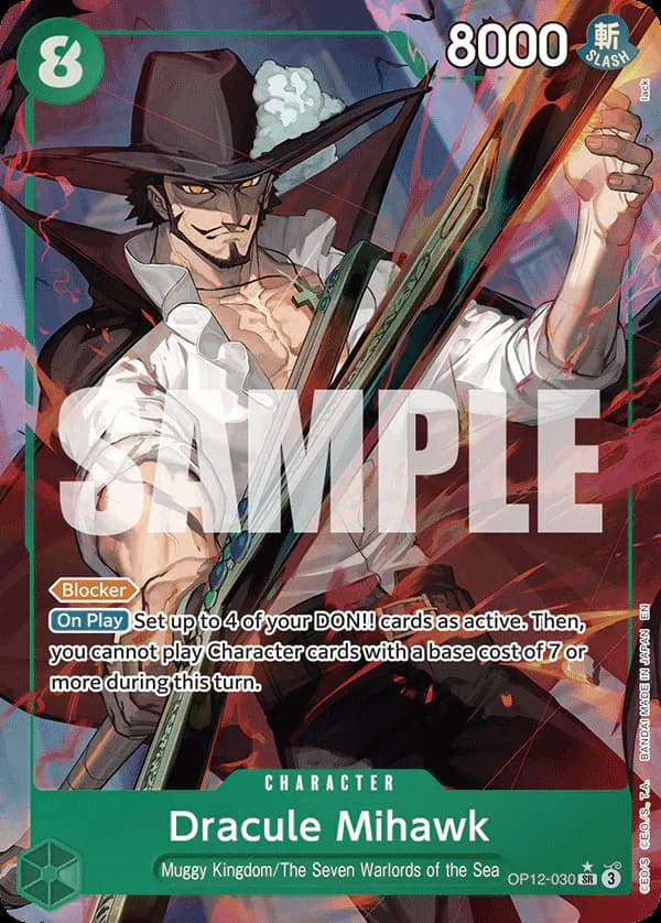 Dracule Mihawk OP12-030 Official alternate printing 1