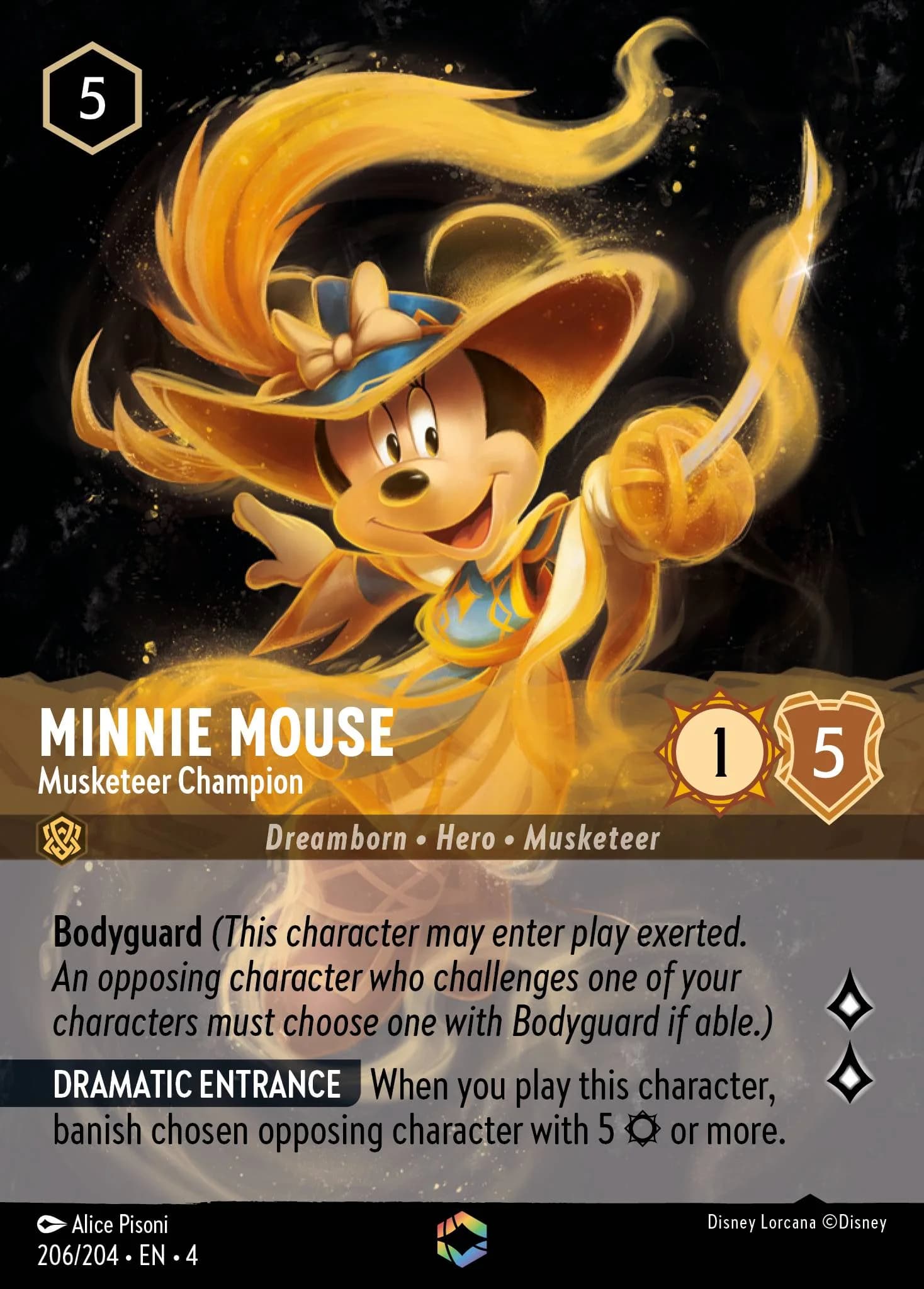 Minnie Mouse - Musketeer Champion 206/204 from Ursula's Return