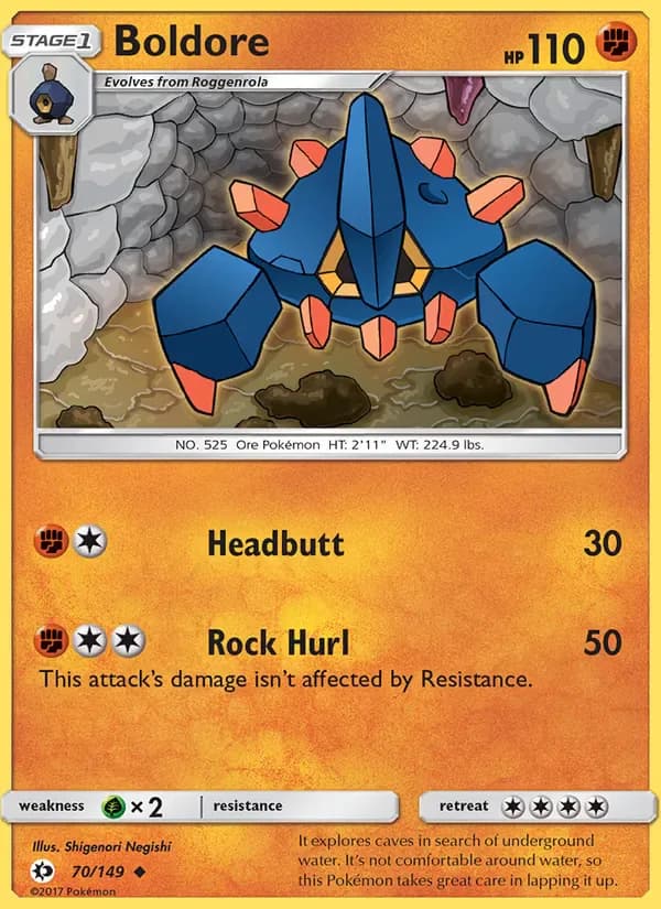 Boldore 70/149 from Sun & Moon Base Set