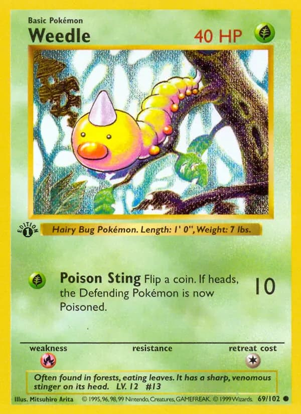 Weedle 69/102 from Base Set