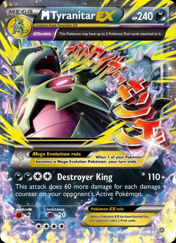 M Tyranitar EX 43/98 from Ancient Origins