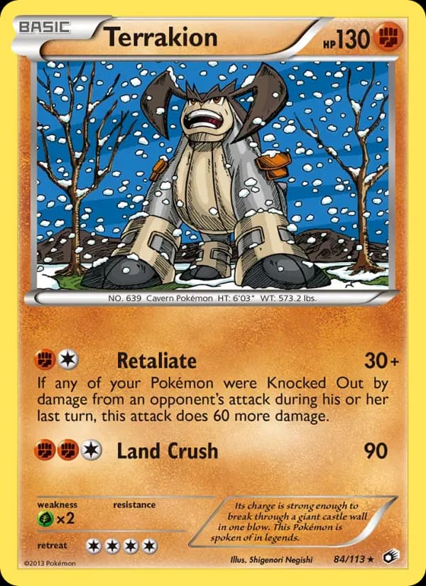 Terrakion 84/113 from Legendary Treasures