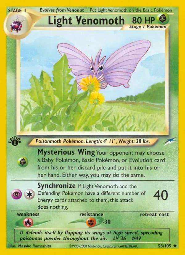 Light Venomoth 53/105 from Neo Destiny