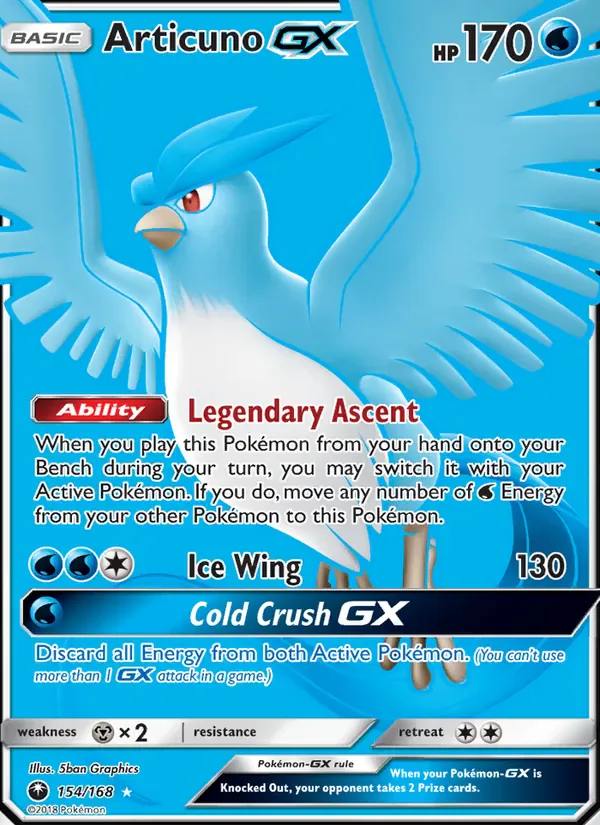 Articuno GX 154/168 from Celestial Storm