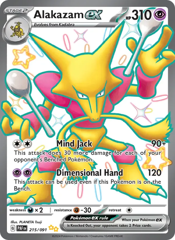 Alakazam ex 215/91 from Paldean Fates