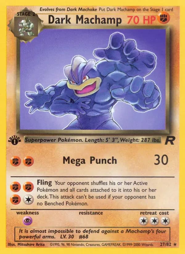 Dark Machamp 27/82 from Team Rocket