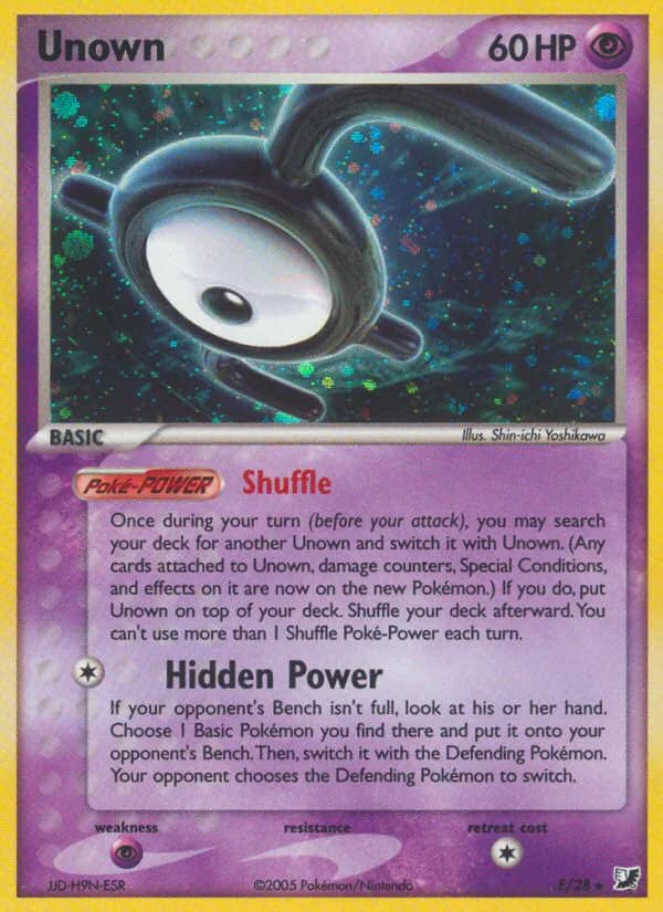 Unown E from EX Unseen Forces
