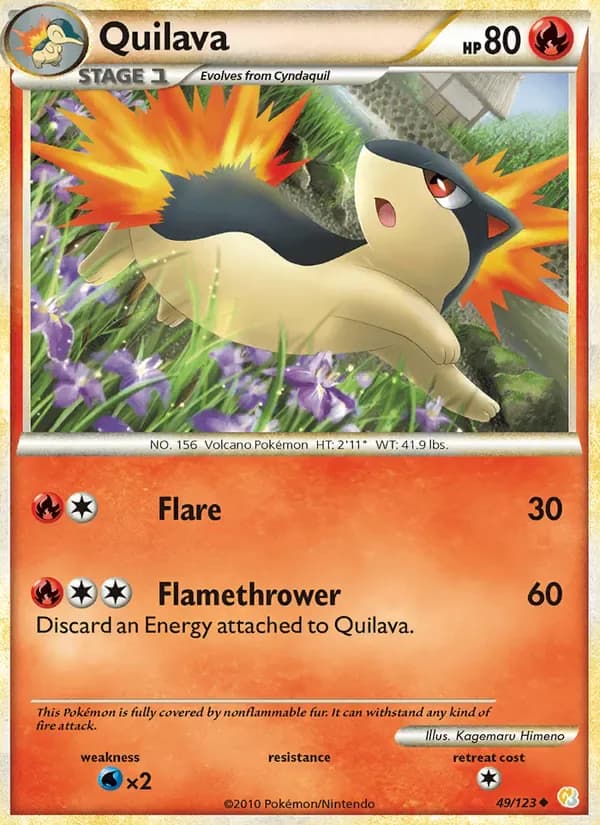 Quilava 49/123 from HeartGold & SoulSilver