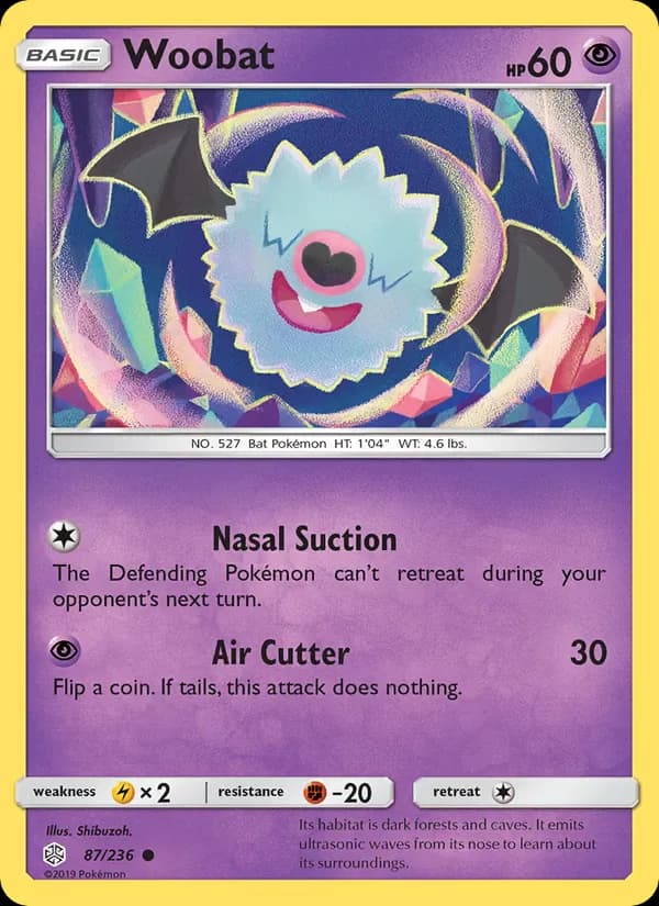 Woobat 87/236 from Cosmic Eclipse
