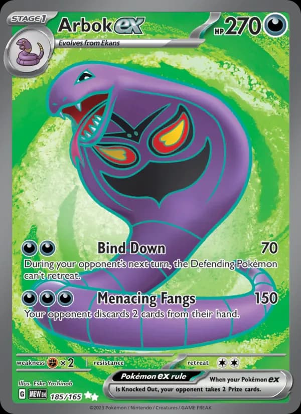 Arbok ex 185/165 from Pokemon 151