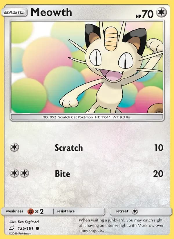 Meowth 125/181 from Team Up