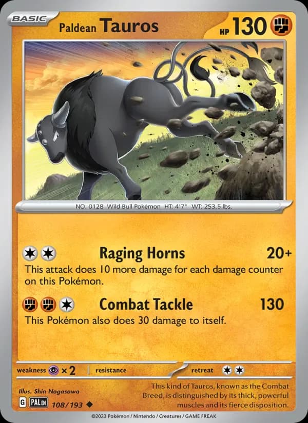Paldean Tauros 108/193 from Paldea Evolved