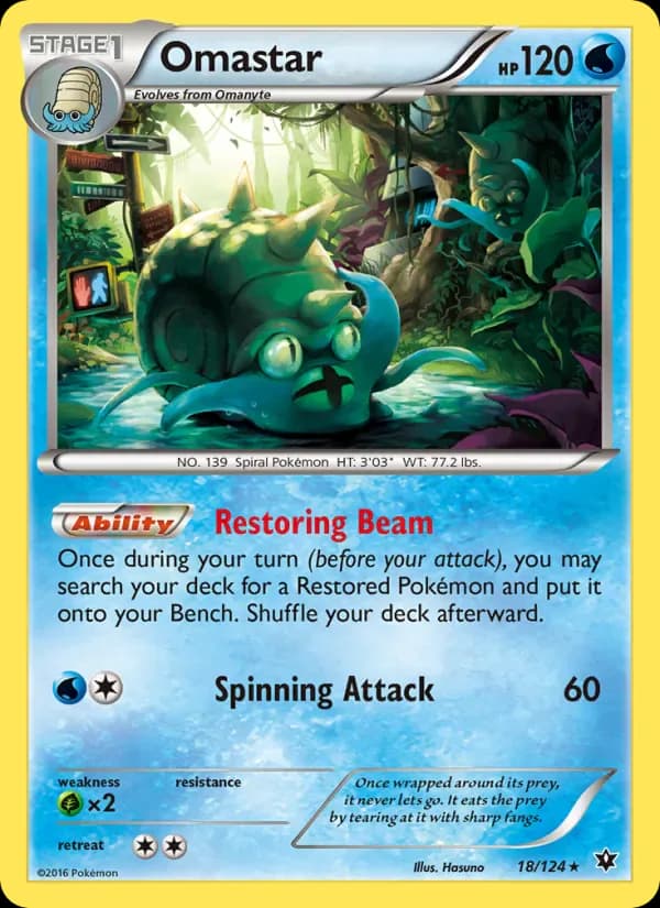 Omastar 18/124 from Fates Collide