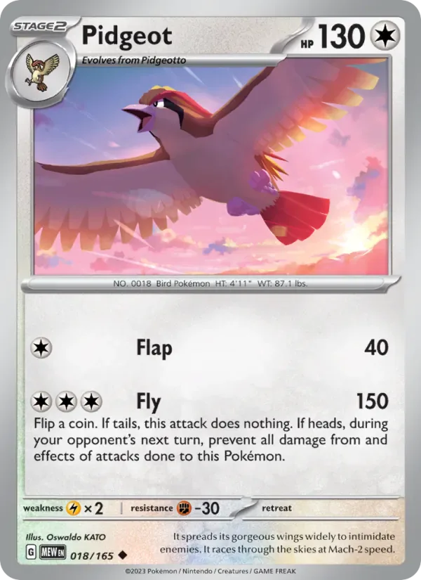 Pidgeot 018/165 from Pokemon 151