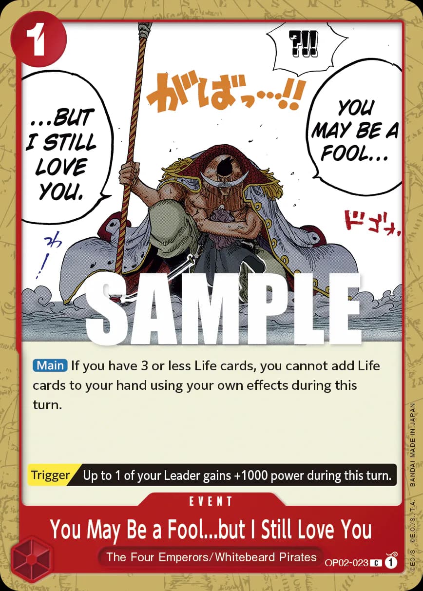 You May Be a Fool...but I Still Love You OP02-023 Standard printing