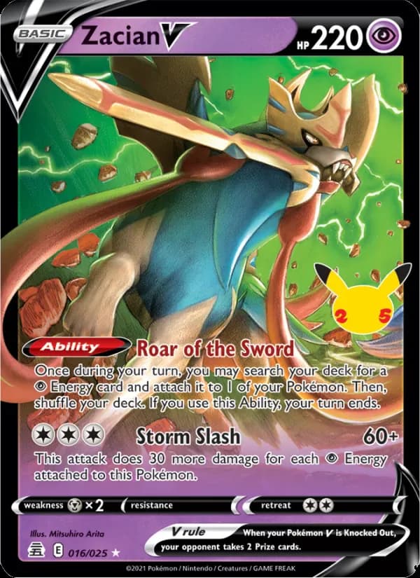 Zacian V 16/25 from Celebrations