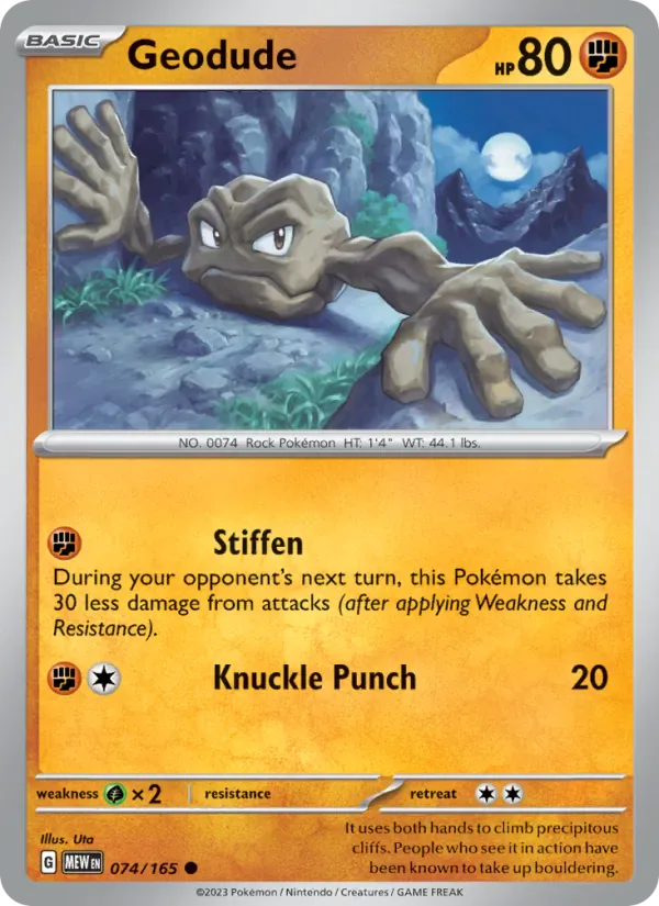 Geodude 074/165 from Pokemon 151