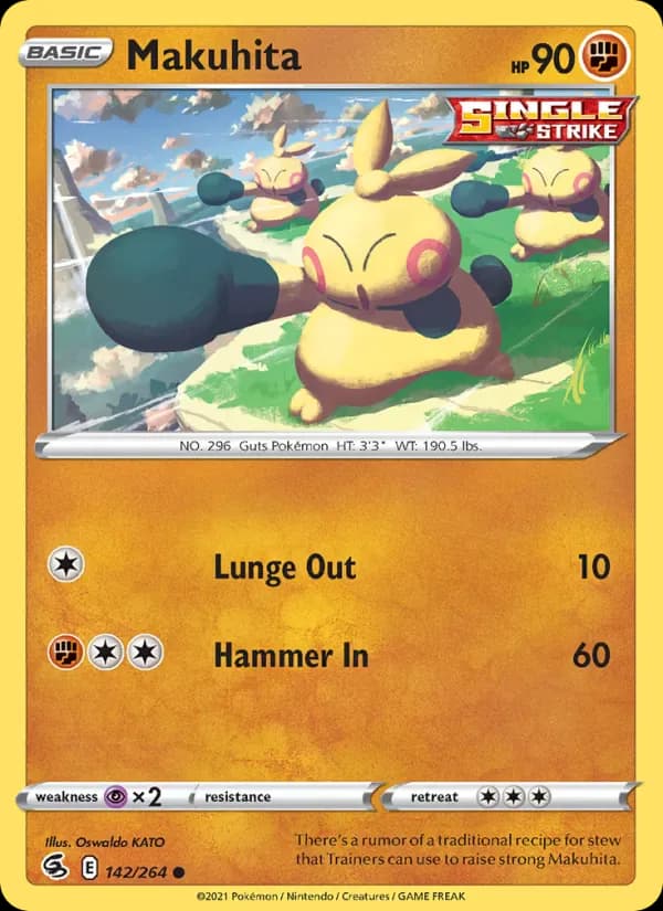 Makuhita 142/264 from Fusion Strike