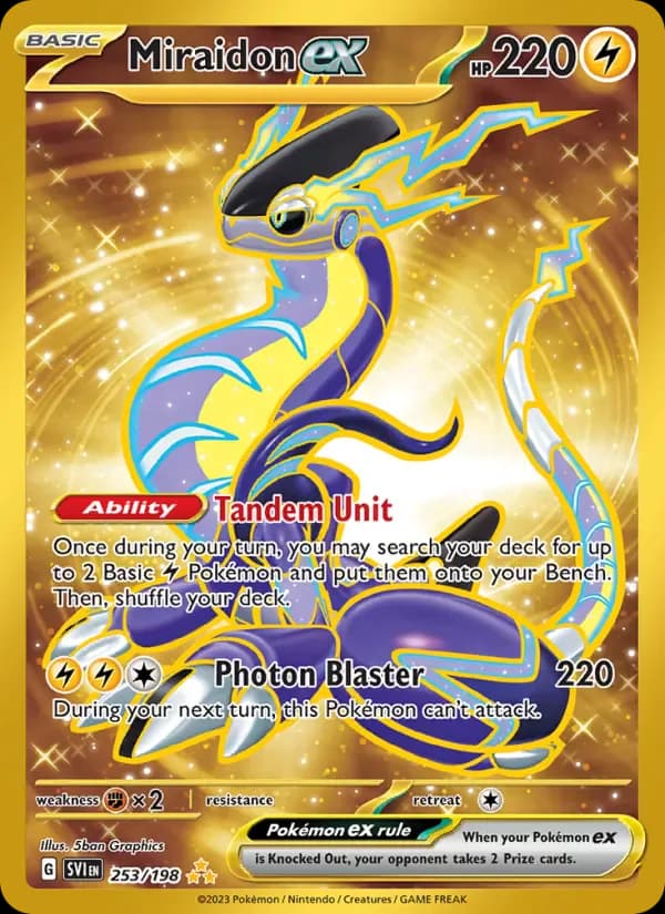 Miraidon ex 253/198 from Scarlet & Violet Base Set